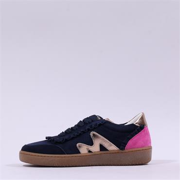 Marco Moreo Berlino Frill Trainer - Navy Pink